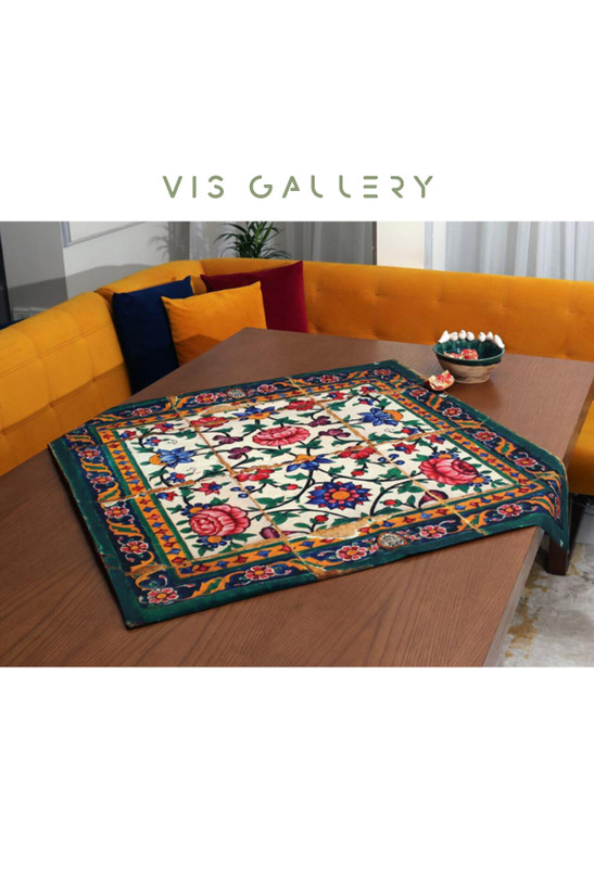 رومیزی مخمل طرح ارگ کریم خان (آستر ساتن)