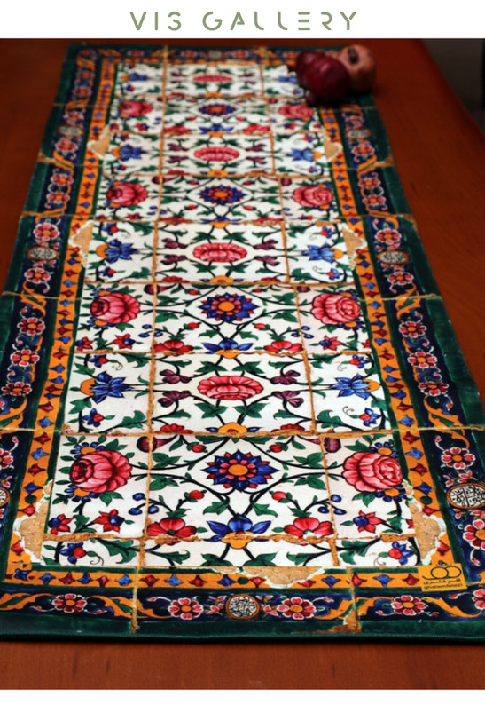 رومیزی مخمل طرح ارگ کریم خان (آستر ساتن)