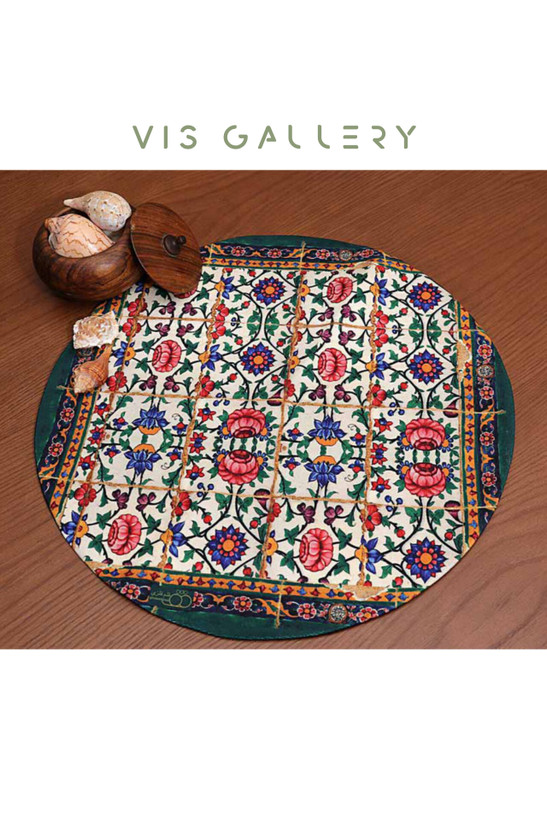 رومیزی مخمل طرح ارگ کریم خان (آستر ساتن)