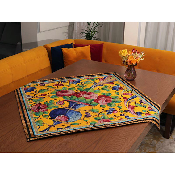 رومیزی مخمل طرح کاخ گلستان (آستر ساتن)