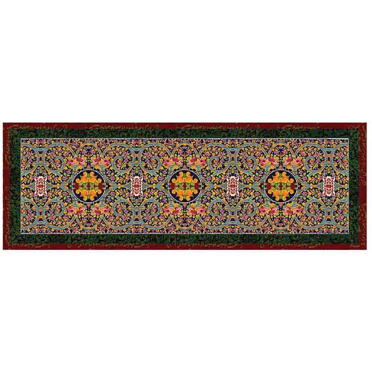رومیزی مخمل طرح رزینا (آستر ساتن)