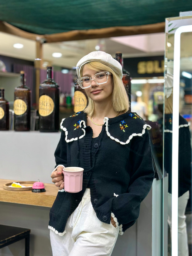 ژاکت بافت پینترستی دخترانه وارداتی
