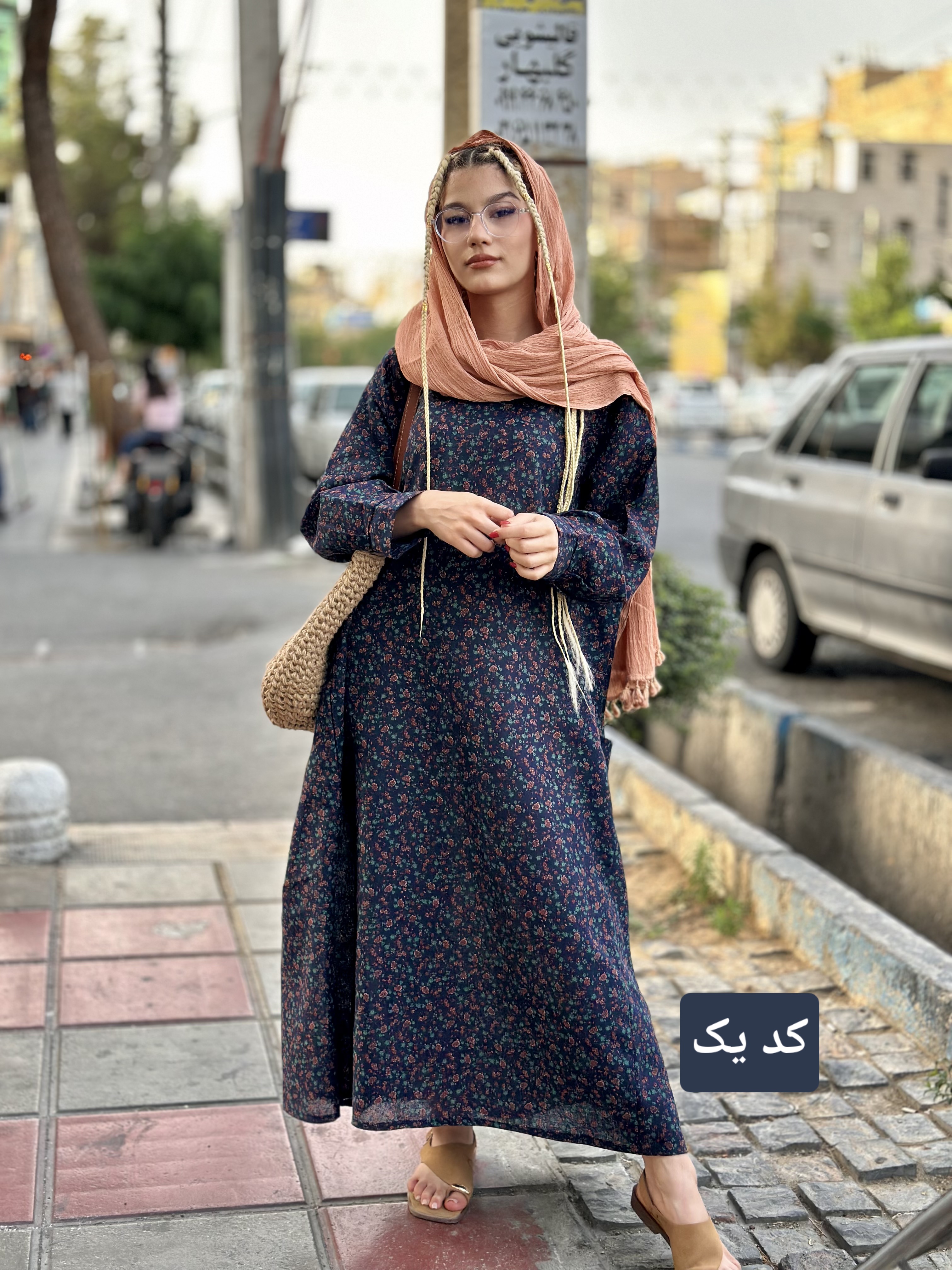 پیراهن لینن طرحدار زنانه مدل هیپی