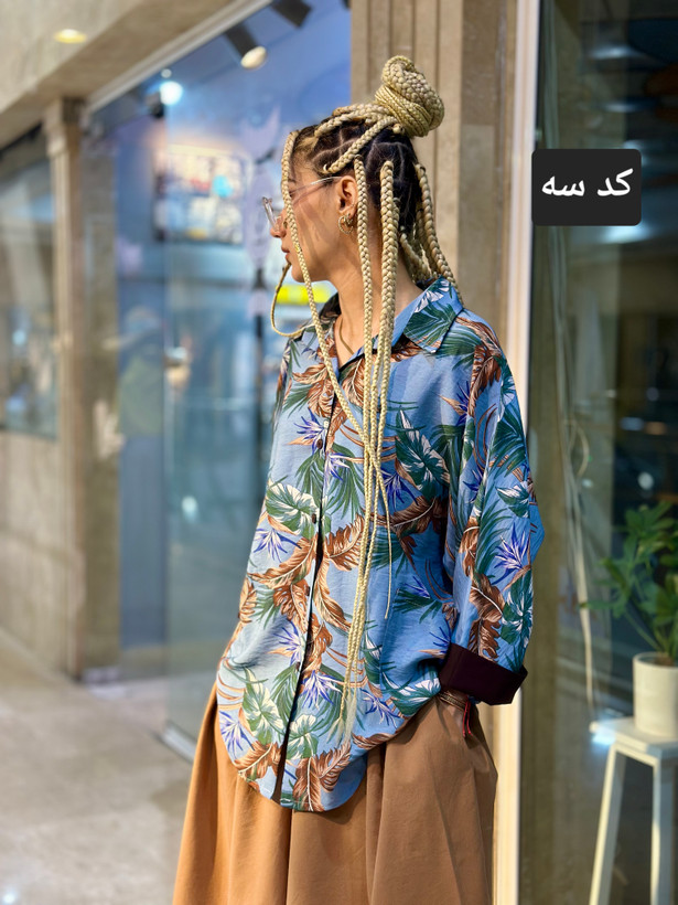 شومیز زنانه تابستانه گلدار مدل ابر
