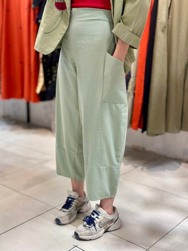 شلوار کتان زنانه مدل خمره ای