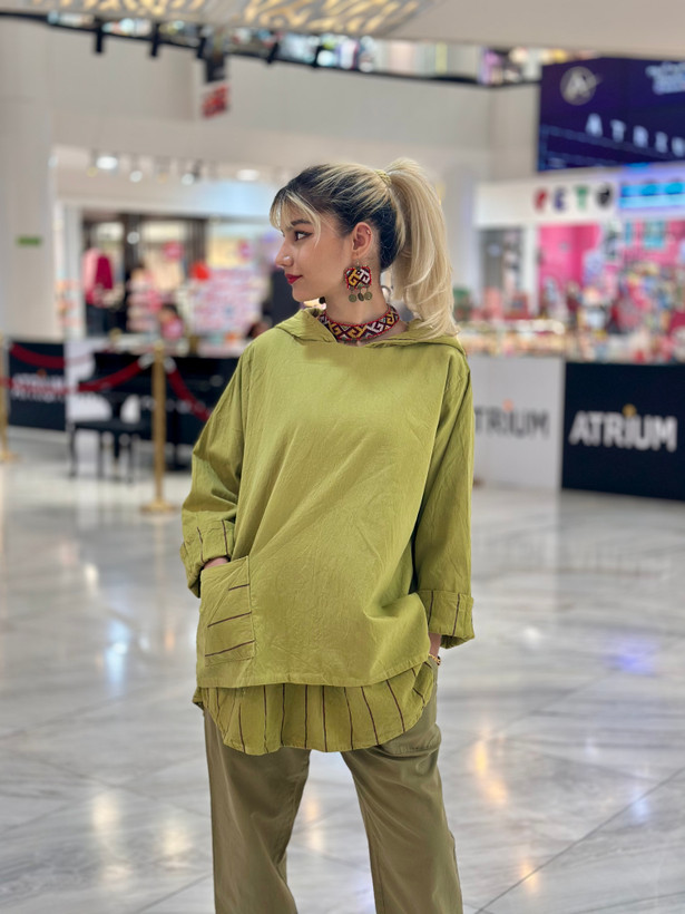 هودی دو لایه الیاف پنبه