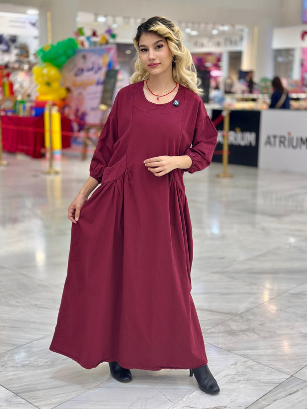 پیراهن بلند الیافی زنانه مدل دلارا